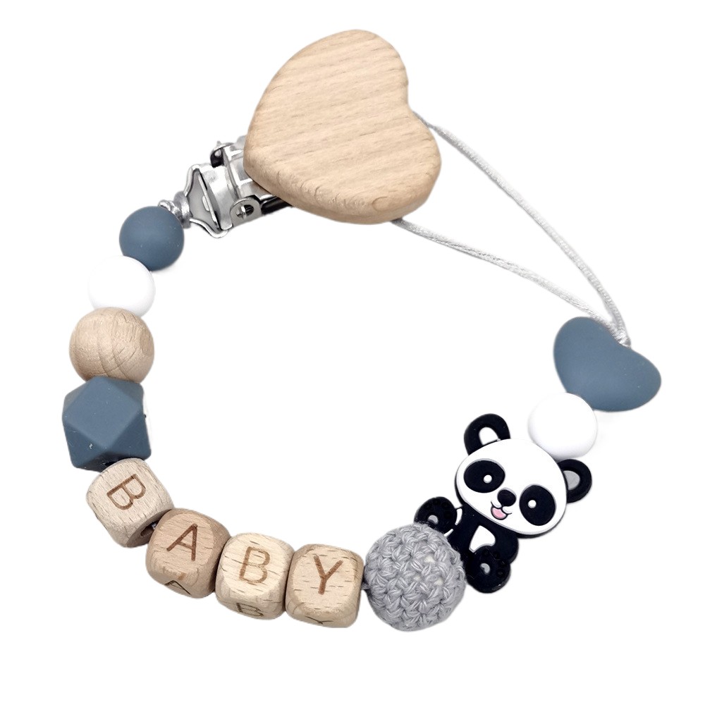 Baby Products Dropshipping - Houten gepersonaliseerde babyfopspeenketting Schattig dierlijk ontwerp