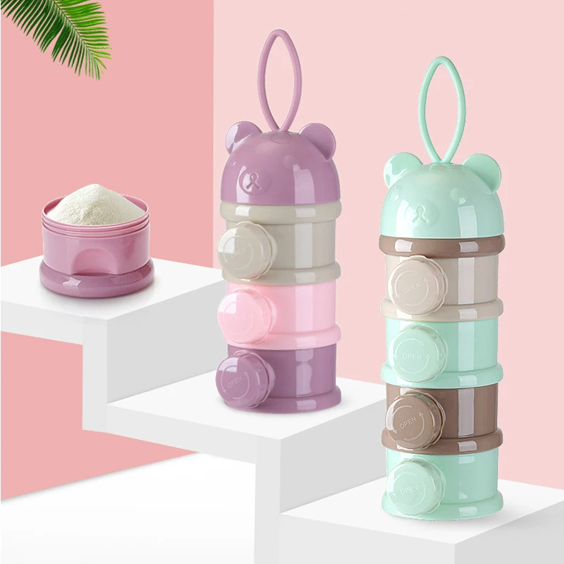 Baby Food Storage Jar - Verwijderbare Baby Melkpoeder Opbergdoos Baby Vier