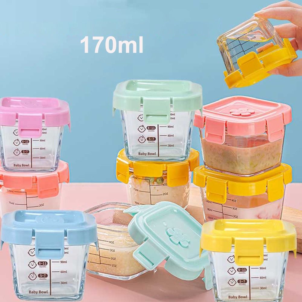 Baby Food Storage Jar - 170Ml Glazen Bewaardoos Bevroren Babyvoeding Glazen